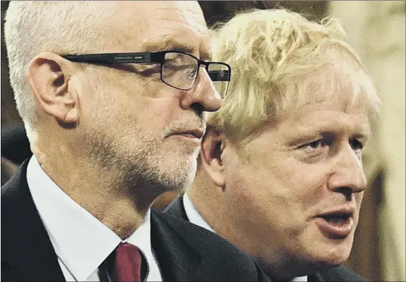  ??  ?? NEW POLITICS: Jeremy Corbyn, left, and Boris Johnson don’t realise the distinctio­n between popularity and populism according to Professor Matthew Flinders, who laments the tone of the election campaign.