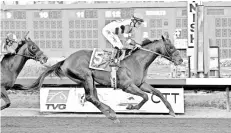  ?? BENOIT PHOTO VIA AP ?? Mor Spirit won the Grade I Los Alamitos Futurity in December.