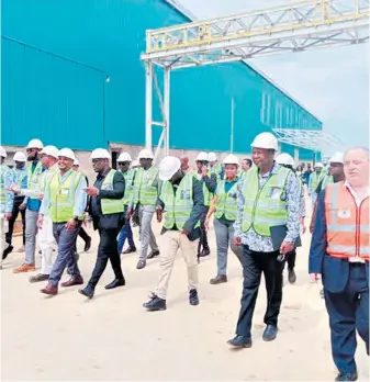  ?? Photo: RBIDZ ?? MEC Siboniso Duma led stakeholde­rs in the inspection of investment projects within the RBIDZ.