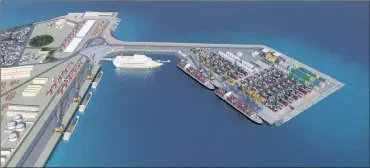  ?? PHOTO: SUPPLIED ?? An artist’s impression of Walvis Bay’s port of the future. The port’s expansion is part of Namibia’s plan to boost its economy.