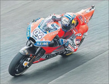  ?? FOTO: MOTOGP.COM ?? Andrea Dovizioso vivió una pesadilla en el FP2 de Termas de Río Hondo Ha terminado último a 3”578 y la combinada a 1”543