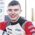  ??  ?? Prize winner: Josh McErlean is the Young Driver of the Year