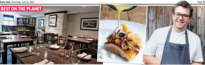  ??  ?? Exclusive: The Old Stamp House has space for only 28 diners... and a waiting list
Delight: Michelin-starred chef Ryan Blackburn and one of his exquisite fish dishes