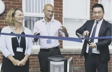  ?? PICTURE: BARRY ZEE ?? Left to right: Jacqueline Lytton, Mark Wingham and Alan Mak at Emsworth Medical Practice