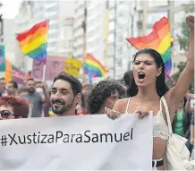  ?? M DYLAN / EUROPA PRESS ?? Manifestac­ión del Orgullo 2022 en A Coruña.