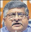  ??  ?? Ravi Shankar Prasad