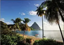  ?? ?? The Pitons: St Lucia’s most iconic attraction