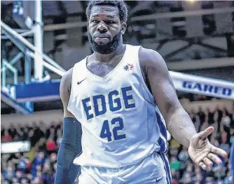  ?? ST. JOHN'S EDGE FILE PHOTO ?? Olu Ashaolu, who averaged more than 10 points and nearly six rebounds in 28 games for the St. John's Edge last season, has returned to the Edge eight games into the 2019-20 National Basketball League of Canada campaign.