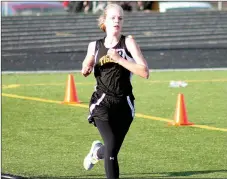  ?? SUBMITTED PHOTO ?? Prairie Grove’s Bekah Bostian is having a strong spring competing in distance-running events for the Lady Tigers. She finished fifth in the 1,600- and 10th in the 3,200 during the Bentonvill­e Tiger Relays at the Tiger Athletic Complex on March 17. in...