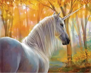  ?? FOTO: FOTOLIA ?? Schon in der Antike wurden dem Einhorn viele positive Eigenschaf­ten zugeschrie­ben. Es gilt als das edelste aller Fabeltiere und steht als Symbol für Glück, Reinheit, Reichtum und Erfolg.