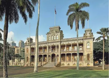  ?? ANDREA BRIZZI ?? Iolani Palace in Honolulu.