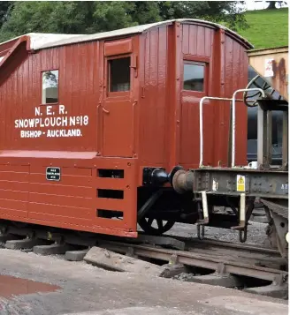  ??  ?? This 1909-built North Eastern Railway snowplough No. 18 also starred in Snowdrift at Bleath Gill as BR No. DE900572. On August 30 2011 it was back at its former home of Kirkby Stephen East, along with No. 78019 another of the engines used in the operation to rescue No. 78018. EDDIE BOBROWSKI