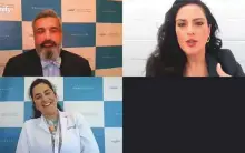  ?? ?? Dr Amir Nisar, Consultant General Surgeon, Fakeeh University Hospital; Reshma Devjani, Senior Clinical Dietician, Fakeeh University Hospital; and Sally Mousa, moderator of the webinar