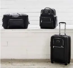  ??  ?? a selection of tahoe bags; pieces from the alpha 3 collection Opposite page Chris Pratt in tUMI’s campaign