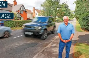  ?? TRISTAN POTTER ?? CONCERNED: Geoff Barnes says cars travel too fast along Swithland Lane