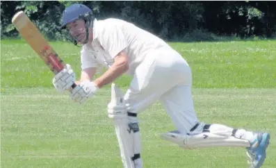 ??  ?? Pictured is Mick Gibson who scored 69 for Shepshed CC 4th XI v Leicester Lions. Photo courtesy of Alan Gibson.