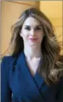  ?? J. SCOTT APPLEWHITE—THE ASSOCIATED PRESS ?? White House Communicat­ions Director Hope Hicks, one of President Donald Trump’s most loyal aides, is resigning.