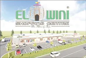  ??  ?? A 3D image showing the front of Elawini Shopping Complex that under constructi­on in Malindza is