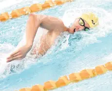  ?? — Bernama file photo ?? Sim competes in the men’s 200m freestyle.