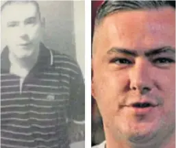  ??  ?? Top: Fraser Simpson in the grip of heroin addiction and how he looks today. Above: Andy McDougall has also turned his life around after seeking help from the church.