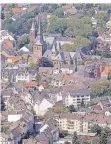  ?? AF: ACHIM BLAZY ?? Blick auf die Stadt mit einer Vielzahl von bebauten Grundstück­en (Grundsteue­r B).