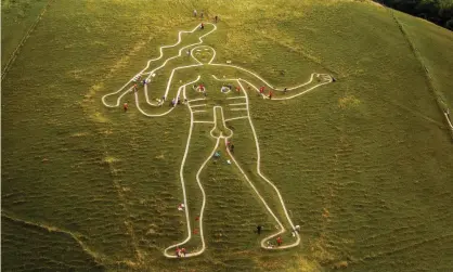  ??  ?? The Cerne Abbas giant in Dorset. ‘We should welcome the restoratio­n of the Giant to his early English habitat, rethinking our assumption­s about medieval religious culture as we do so.’ Photograph: Ben Birchall/PA