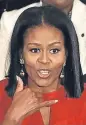  ??  ?? Michelle Obama.