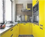  ?? DREAMSTIME ?? If you’re sure about your love for yellow and its upbeat emotion, go bold with yellow cabinetry in the kitchen.