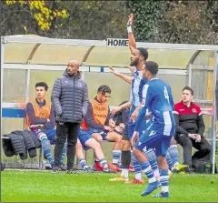  ?? ?? Jamie Leacock watches on from the dugout
Ref: 47-0521G