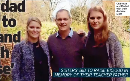  ?? ?? Charlotte and Rachel with their dad Alan Moss