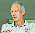  ??  ?? Wise head: Wayne Bennett is bringing all his experience to bear for England