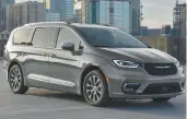  ?? STELLANTIS ?? The Chrysler Pacifica Hybrid can drive 32 miles on electricit­y alone.