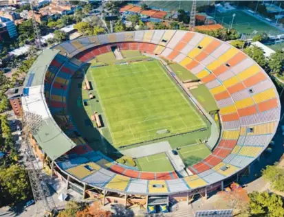  ?? FOTO ?? Así lucirían los estadios del país durante las próximas fechas del fútbol colombiano si la Dimayor decide que los encuentros se disputen a puerta cerrada.