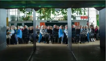  ?? FOTO: MIKKEL BERG PEDERSEN ?? På FN’s biodiversi­tetsdag den 22. maj 2019 var både et talstaerkt panel og publikum mødt op i Kattegatce­ntret i Grenaa for at diskutere havmiljø.