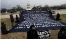  ?? Photograph: Leah Millis/Reuters ?? Demonstrat­ors gather in front of the US Capitol, demanding Donald Trump’s removal.