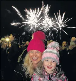  ??  ?? Light show Caroline Ledrum with daughter Chloe ( 8)