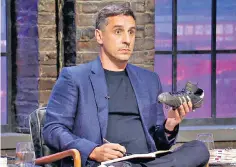  ?? ?? Giving businesses the boot? Ex-footballer Gary Neville was a guest on Dragons’ Den