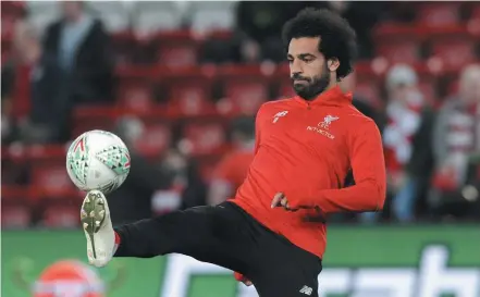  ?? RUI VIEIRA/REUTERS-26/9/2018 ?? Força ofensiva. Salah é uma das armas do Liverpool para dar o troco no Chelsea e manter a liderança do Inglês