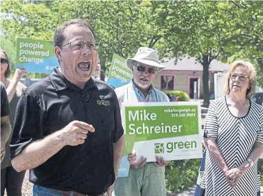  ?? KENNETH ARMSTRONG/THE CANADIAN PRESS FILE PHOTO ?? Green Party of Ontario Leader Mike Schreiner, elected as the MPP for Guelph, said the cancellati­on of the GreenON fund to help homeowners with energy-saving retrofits is short-sighted.