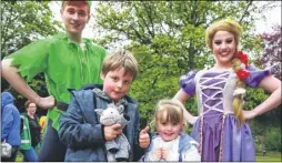  ?? FM4766702 ?? Eli and Willow Maclean from Chartham Primary with Peter Pan and Rapunzel
