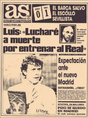  ??  ?? La gran entrevista de Sarmiento Birba a Luis fue portada y contraport­ada de AS (25-11-1990).