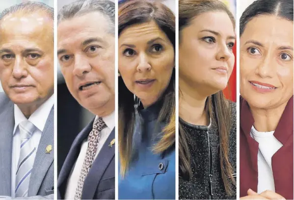  ?? Archivo ?? Los diputados del PLN Luis Fernando Chacón, Roberto Thompson, Silvia Hernández, Ana Lucía Delgado y Yorleny León.