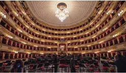  ?? — AFP ?? A general view shows the Scala Opera House prior a rehearsal in Milan.
