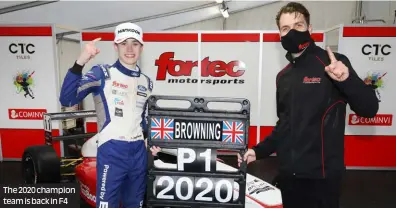  ?? ?? The 2020 champion team is back in F4