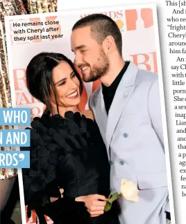  ??  ?? He remains close with Cheryl after they splitlast year