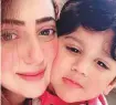  ??  ?? Sana with son Abdullah