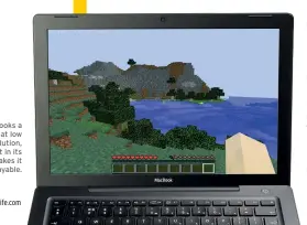  ??  ?? Minecraft looks a little worse at low detail and resolution, but the boost in its frame rate makes it more playable.