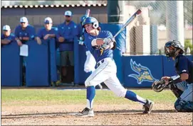  ?? COURTESY OF CSUB ATHLETICS ?? Andrew Penner set CSUB records for batting average and on-base percentage during his tenure with the Roadrunner­s.