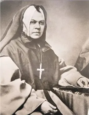  ??  ?? Mother Elisabeth Bruyère has been named a Servant of God, which means the Vatican has begun investigat­ions to determine whether she is worthy of sainthood.