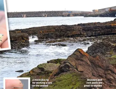  ??  ?? Boulders and rock pools are great to explore